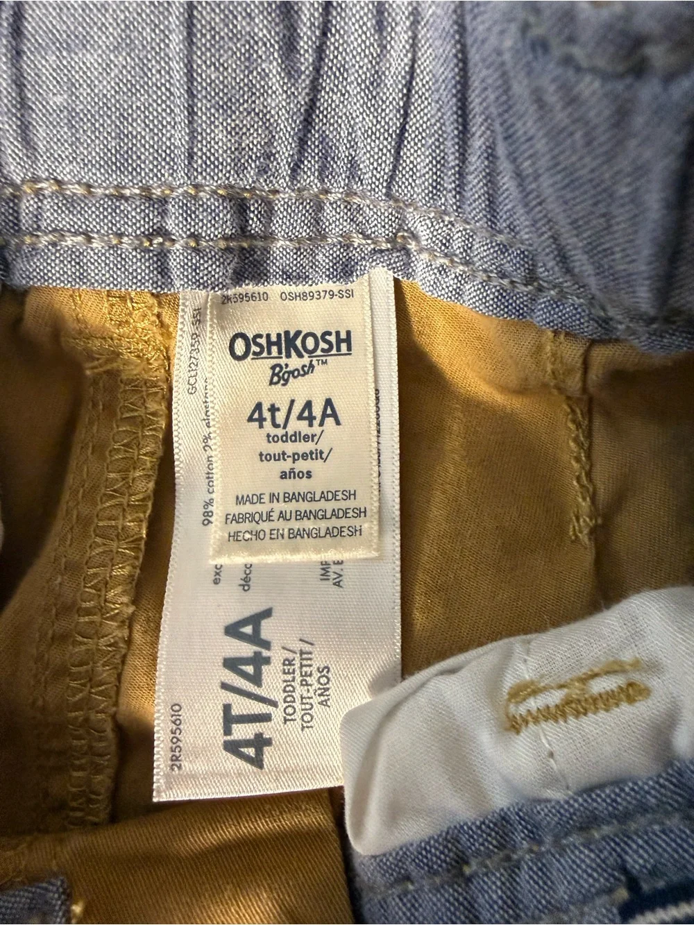 OshKosh B'gosh Mustard Brown Toddler Pants